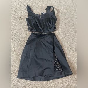 Nwt!! Bebe Smoulder #2 Black 2 Piece Cocktail Dress Size 6 Bin 26